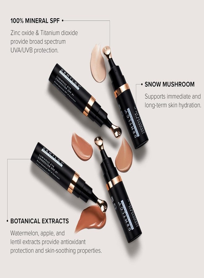 DRMTLGY Luminous Eye Corrector SPF 41, Under Eye Color Corrector for Dark Circles, Anti-Aging Tinted Eye Cream, Hydrating Eye Serum with Peach Undertone, Tan - Image 4
